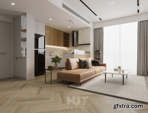 Interior Kitchen &ndash; Livingroom Scene By Nguyen Ngoc Tung