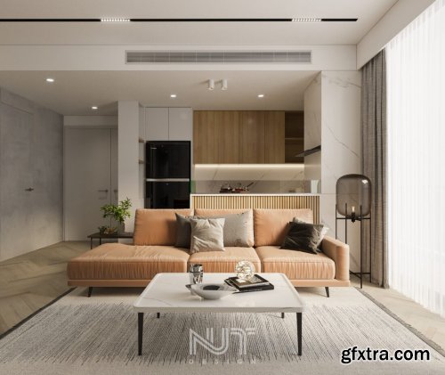 Interior Kitchen &ndash; Livingroom Scene By Nguyen Ngoc Tung