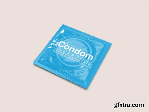 Condom packaging mockup 