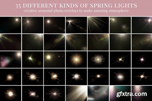CreativeMarket - Lights of Spring photo overlays 5879066