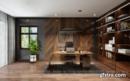  Office Room Scene By Hang Nguyen