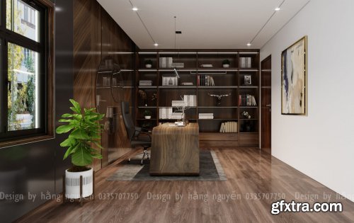 Office Room Scene By Hang Nguyen