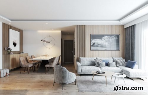 Interior Livingroom Scene Sketchup by Ha Anh 