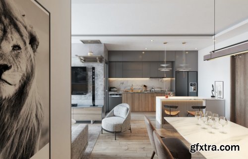 Interior Livingroom Scene Sketchup by Ha Anh 