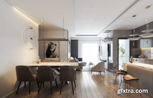 Interior Livingroom Scene Sketchup by Ha Anh 
