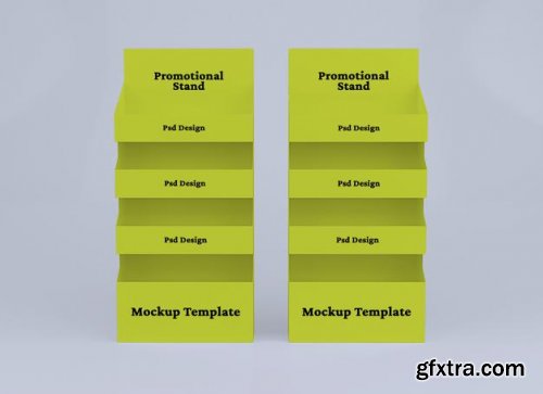 Promotional display stand mockup