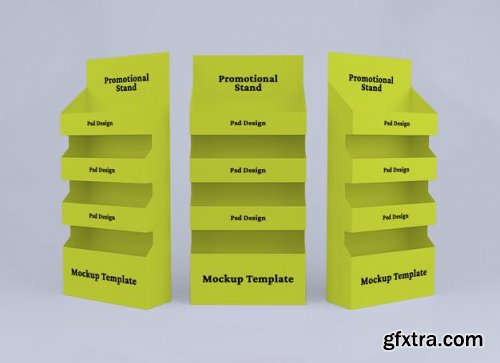 Promotional display stand mockup