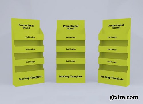 Promotional display stand mockup