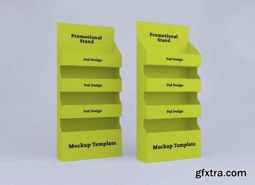 Promotional display stand mockup