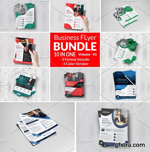 CreativeMarket - Corporate Business Flyers Bundle 5984364
