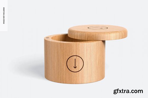 Bamboo spices containers mockup