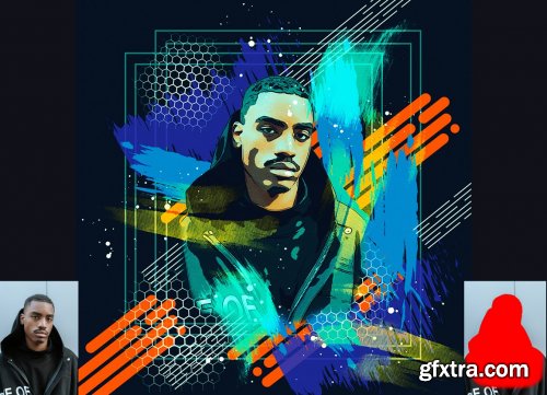 CreativeMarket - Vector Mixed Art Photoshop Action 6169990