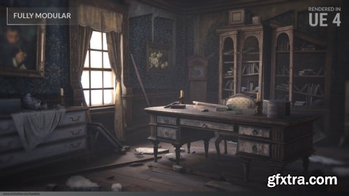 Unreal Engine – Abandoned Mansion Fully Modular Asset Pack