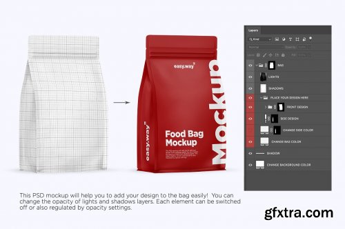 CreativeMarket - Matte Coffee Bag PSD Mockup 5997166