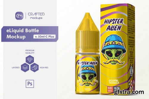 CreativeMarket - eLiquid Bottle Mockup v. 10ml-C Plus 6029751