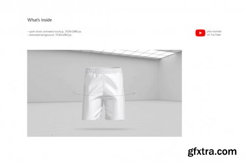 CreativeMarket - Sport Shorts Animated Mockup 6313531