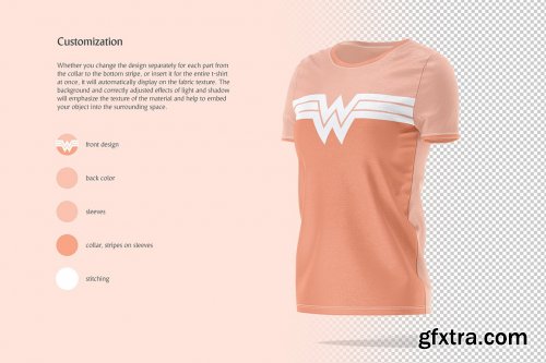 CreativeMarket - Women's T-shirt Animated Mockup 5849092