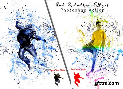 CreativeMarket - Ink Splatter Effect PS Action 6347090