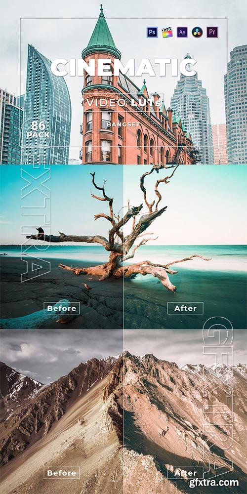 Bangset Cinematic Pack 86 Video LUTs NYUMD4B