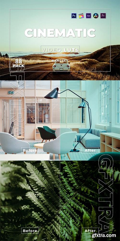 Bangset Cinematic Pack 88 Video LUTs 65GS97W