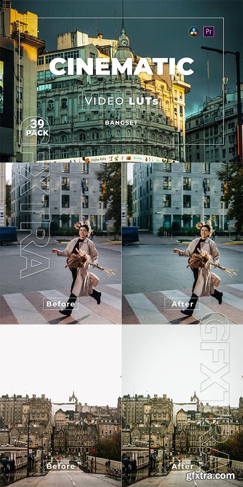 Bangset Cinematic Pack 39 Video LUTs HL6EHN3
