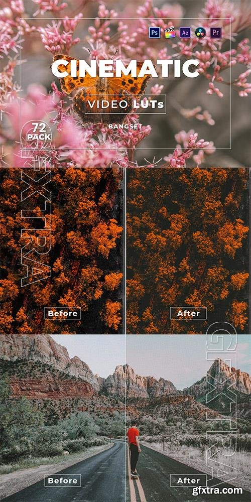 Bangset Cinematic Pack 72 Video LUTs Y7THRCC