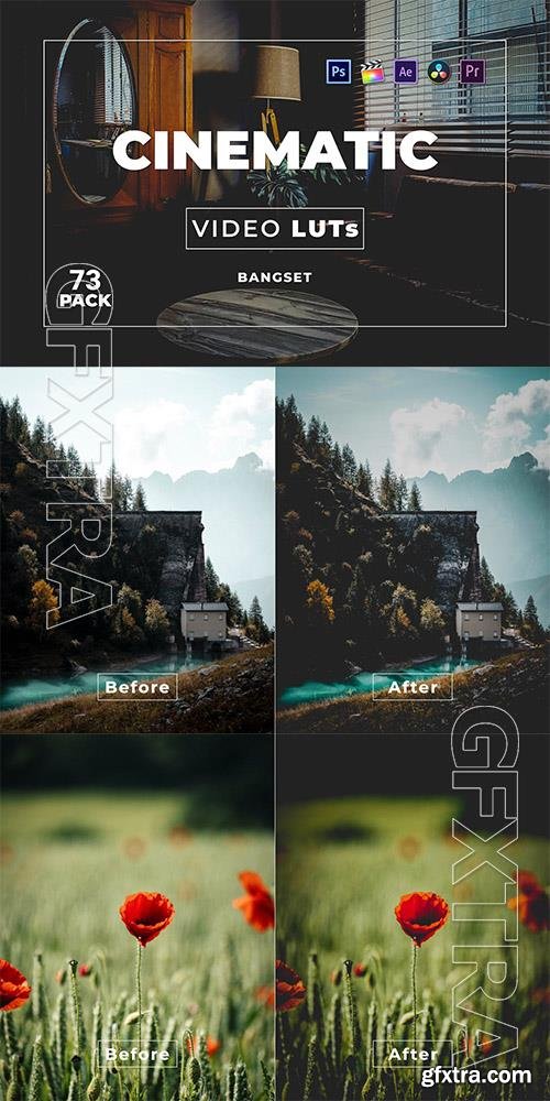 Bangset Cinematic Pack 73 Video LUTs THL7RSC