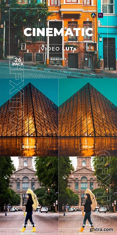 Bangset Cinematic Pack 26 Video LUTs 98DNVLJ