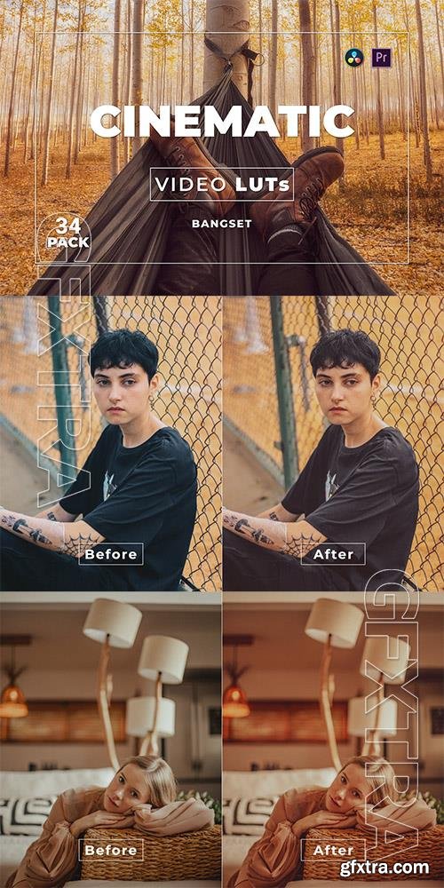 Bangset Cinematic Pack 34 Video LUTs QWAPWRA