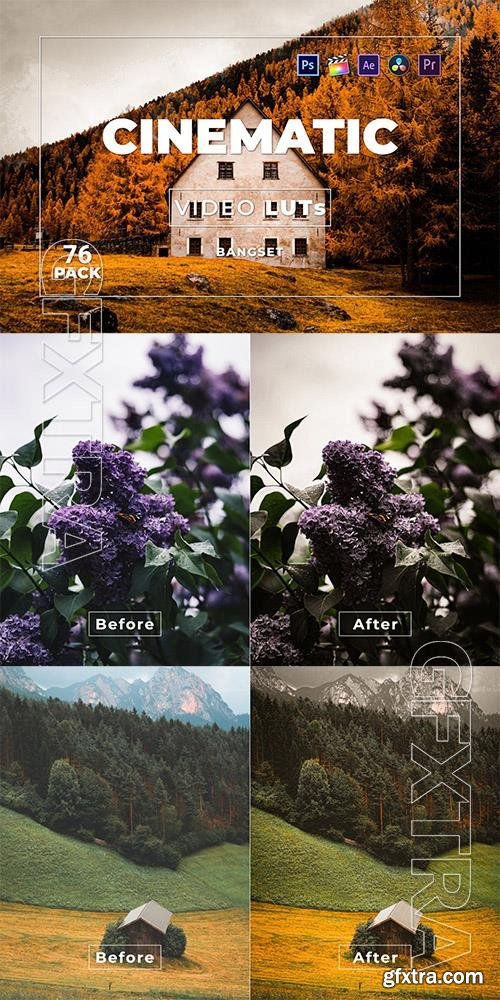 Bangset Cinematic Pack 76 Video LUTs 4YKU4QA