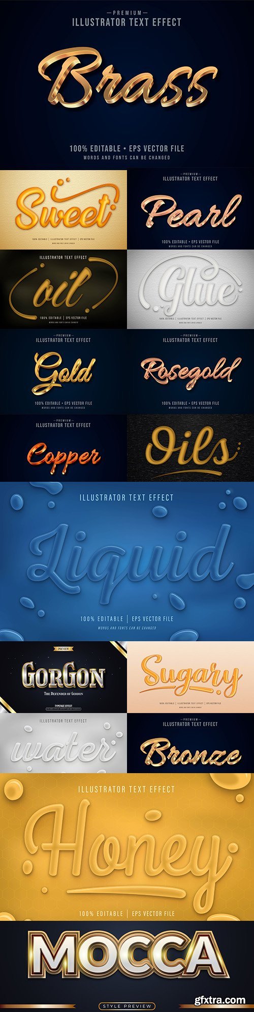 Editable font effect text collection illustration design 228