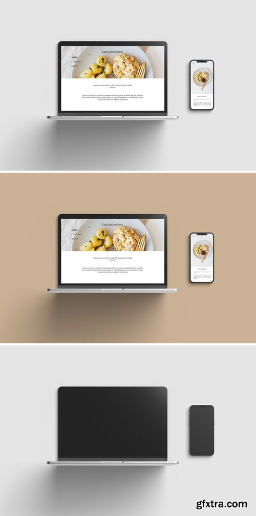 Laptop and smartphone mockup v3