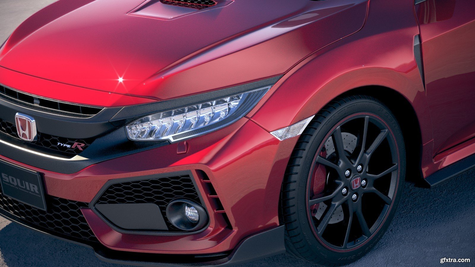 Honda Civic Type R 2018 3D Model » GFxtra