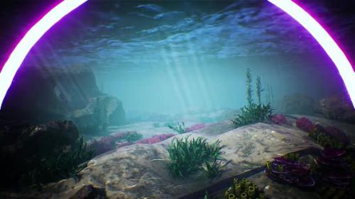 Videohive - Purple Circle Led Light Underwater Aquarium - 33283794 - 33283794