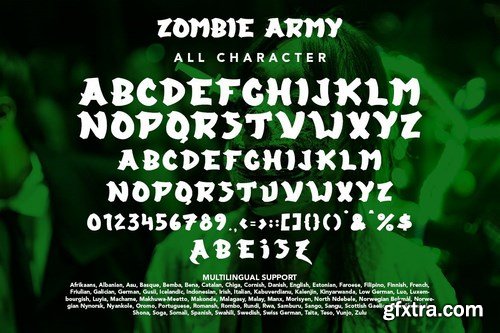 Zombie Army - Halloween Display Font