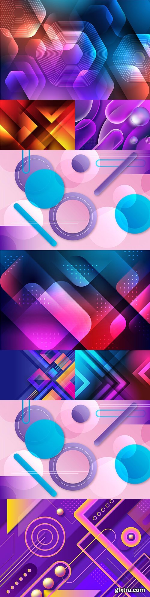 Gradient abstract design geometric background shape 2