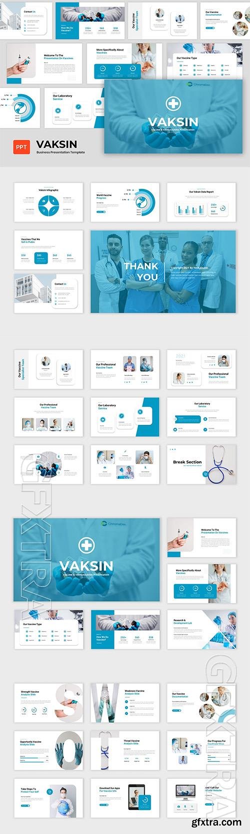 Vaksin - Vaccine & Immunization Powerpoint, Keynote and Google Slides Template