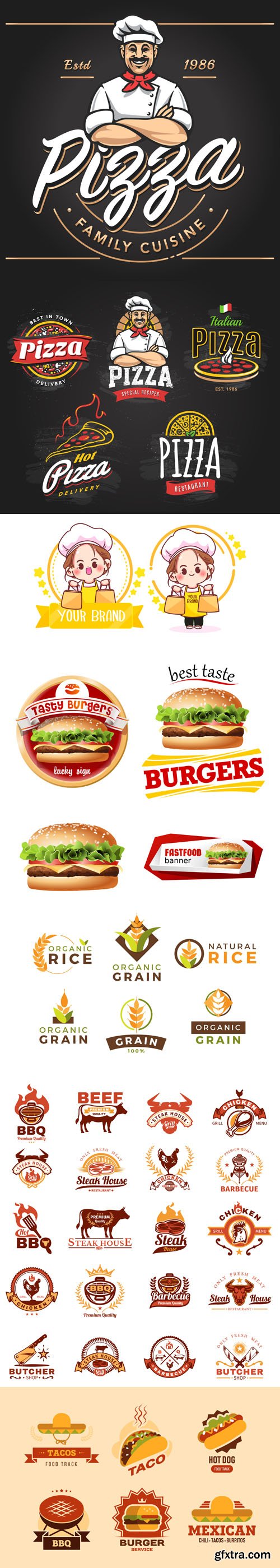65+ Food Logos - Vector Design Templates 65+ Food Logos - Vector Design Templates