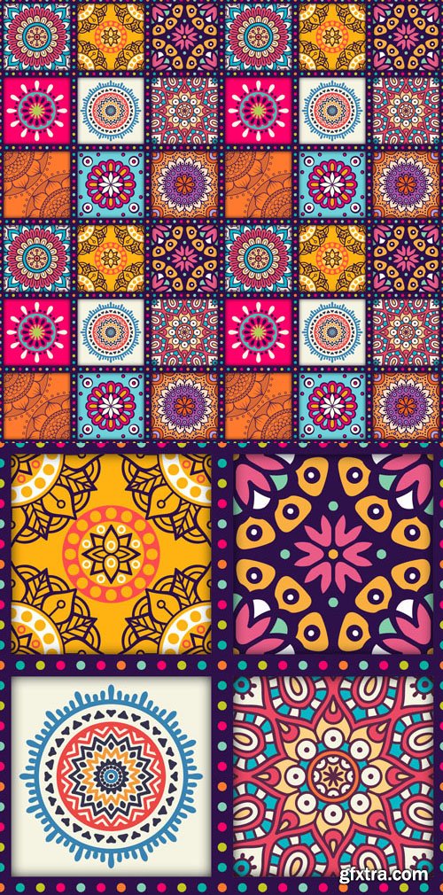 9 Mandala Patterns Vector Templates 9 Mandala Patterns Vector Templates