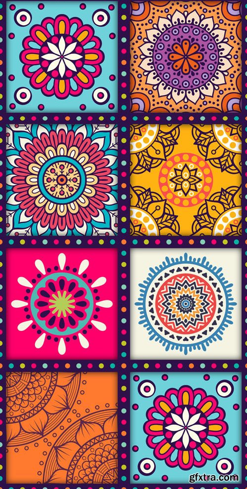 9 Mandala Patterns Vector Templates 9 Mandala Patterns Vector Templates