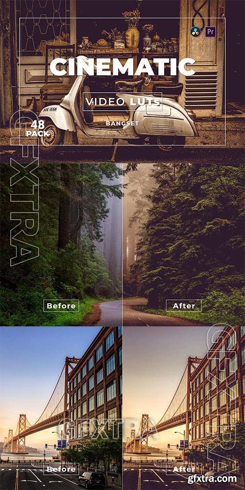 Bangset Cinematic Pack 48 Video LUTs MYJ6Q4C