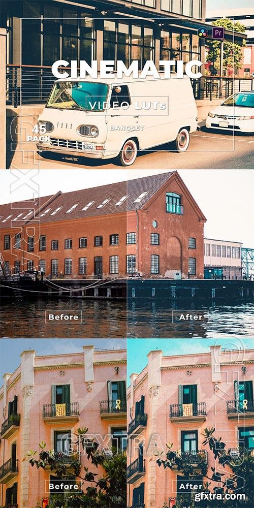 Bangset Cinematic Pack 45 Video LUTs 6KB28FG