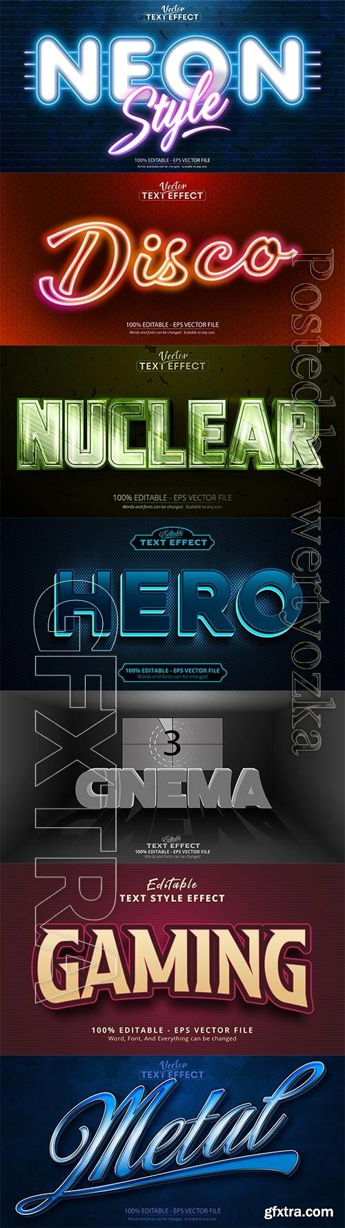 3d editable text style effect vector vol 834