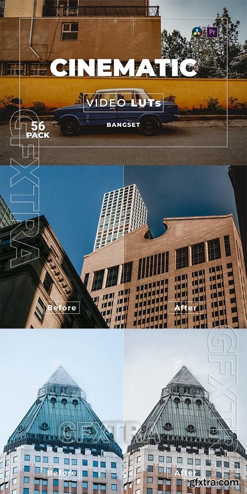 Bangset Cinematic Pack 56 Video LUTs 78955K6