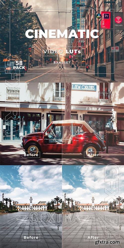 Bangset Cinematic Pack 58 Video LUTs WTZ3ZVW