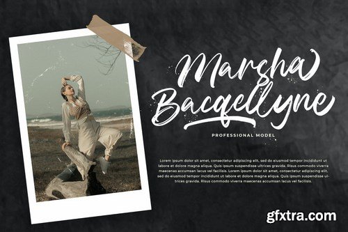 Celline Fram - Textured Brush Font