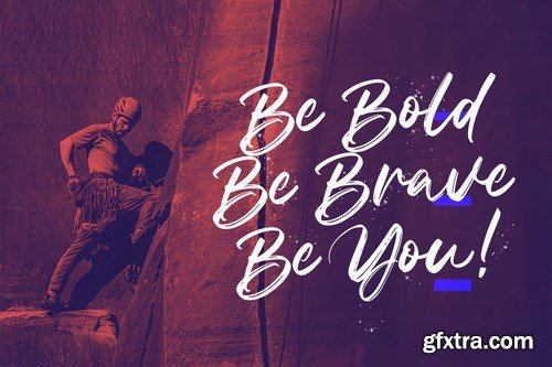 Celline Fram - Textured Brush Font