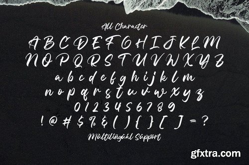 Celline Fram - Textured Brush Font