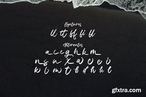 Celline Fram - Textured Brush Font