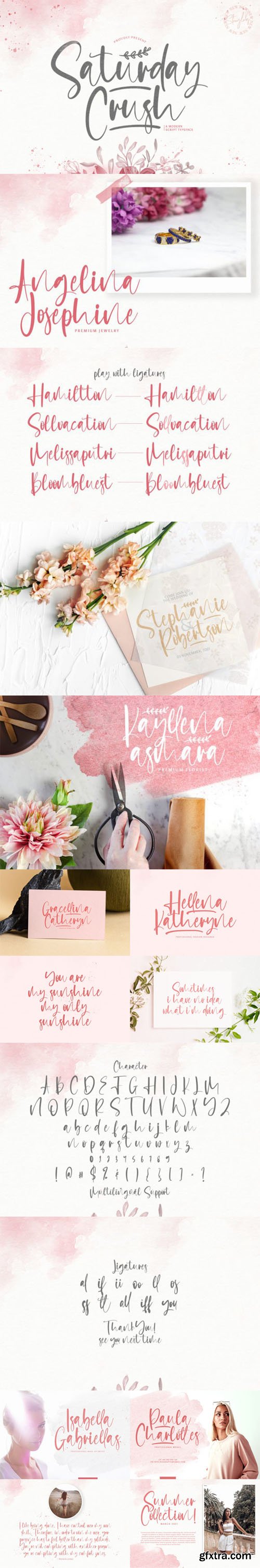 Saturday Crush - Lovely Script Font Saturday Crush - Lovely Script Font